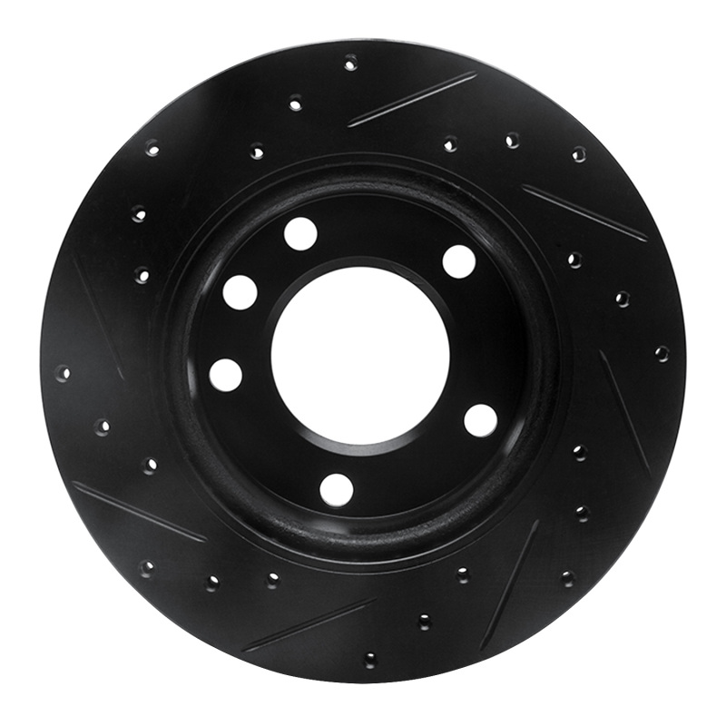 Dodge Sprinter 2500 Brake Rotor (1) - Front Right - R1 Concepts - Drilled & Slotted - Black - `02-`06